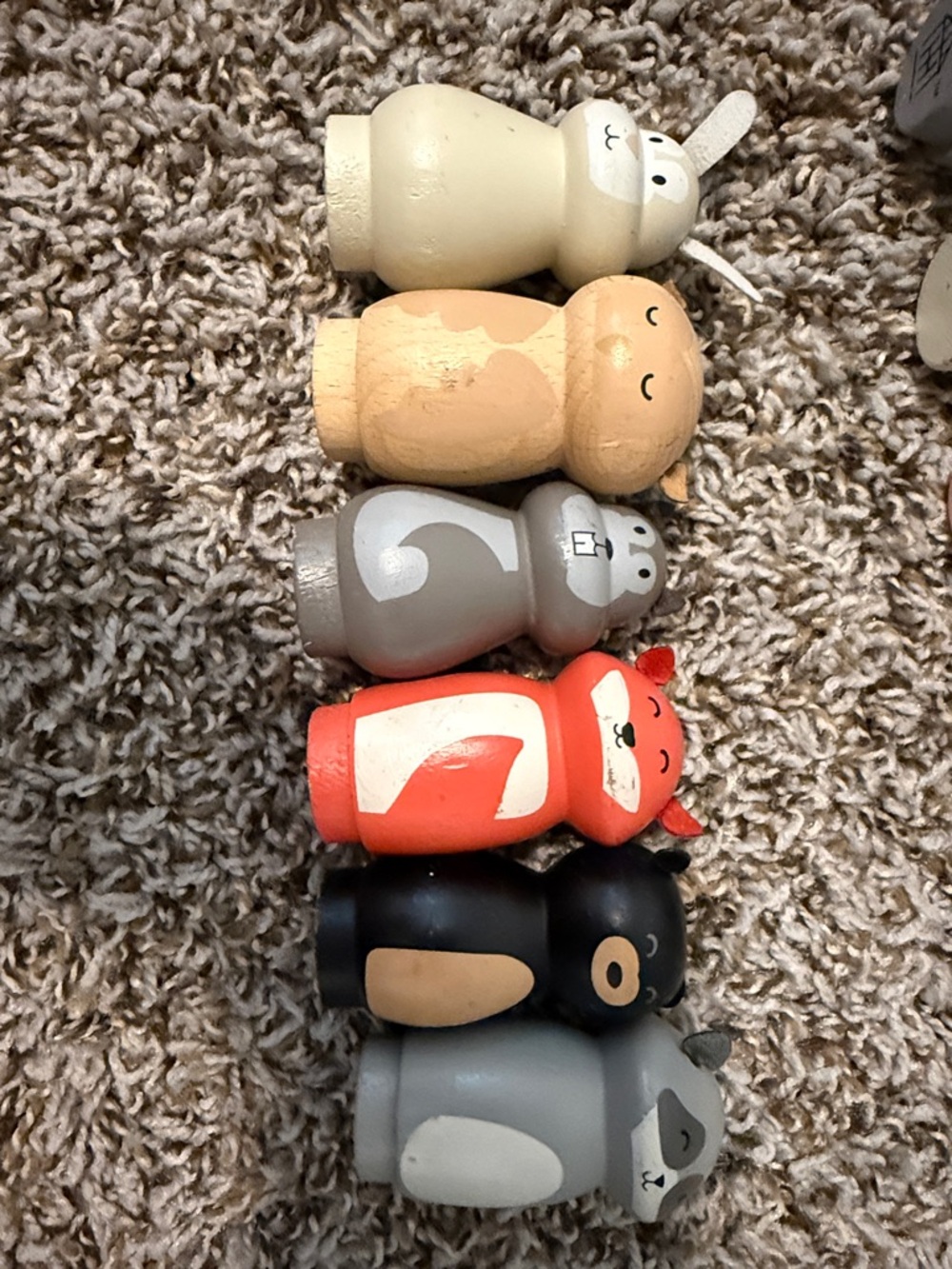 Hearth & Hand Wooden Animal Stackable Figures in Cream, Tan, Gray, Red, Black